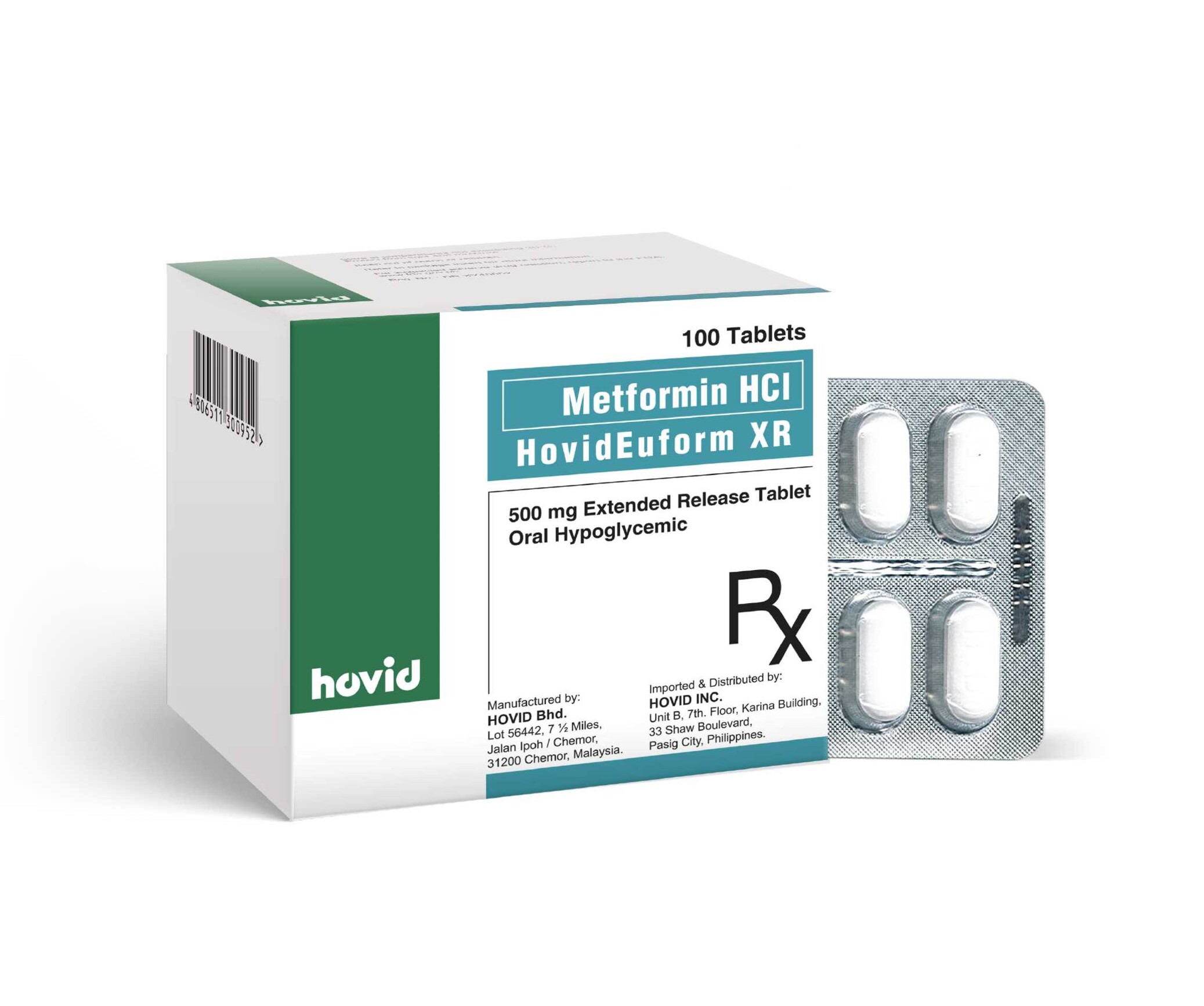 Hovideuform XR 500 mg Extended Release Tablet